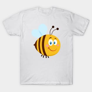 Cute Bee Cartoon Character T-Shirt